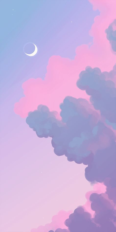 Anime Cloud Wallpaper, Cloud Wallpapers, Cute Phone Wallpapers, Sky Backgrounds, Pretty Phone Backgrounds, Pink Wallpaper Backgrounds, Cute Desktop Wallpaper, Cloud Wallpaper, Best Anime