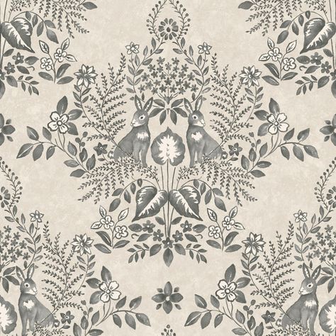 Charcoal Wallpaper, Toile Wallpaper, Toile Pattern, Linen Wallpaper, Commercial Wallpaper, York Wallcoverings, Peel Stick Wallpaper, Burke Decor, Vintage Botanical