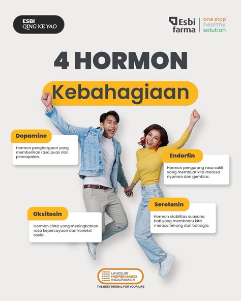 😊 Apa sih rahasia di balik rasa bahagia kita? Jawabannya ada pada 4 hormon kebahagiaan ini! 🌟 Jaga keseimbangan hormon-hormon ini dengan gaya hidup sehat dan dukungan produk herbal dari Qing Ke Yao. Yuk, mulai dari hari ini! 🌿✨ #QingKeYao #HormonKebahagiaan #Dopamin #Endorfin #Oksitosin #Serotonin #KesehatanHolistik #BahagiaSehat Quick Saves