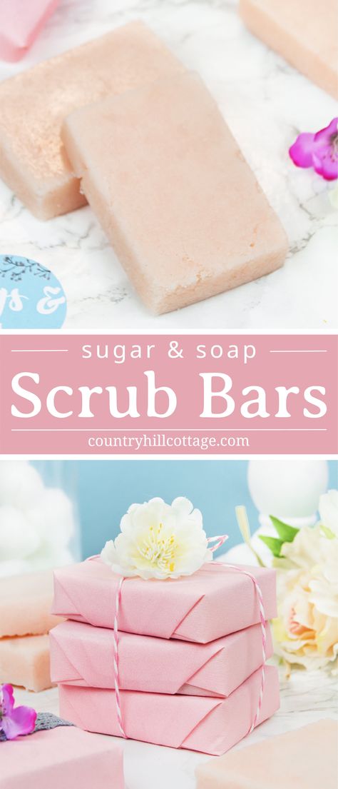 Spa Diy Gifts, Diy Scrub Bars, Hand Scrub Homemade, Scrub Bars, Scrub Soap Bars, Diy Sugar Scrub, Soap Scrub, Diy Soaps, Sugar Soap