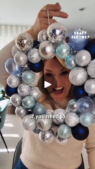 51K views · 767 reactions | Christmas Baubles Wreath | It’s as simple as that! 🧐 | By Craft Factory | Facebook Craft Factory, Christmas Content, Bauble Wreath, Ball Wreath, Christmas Bauble, Christmas Baubles, Christmas Balls, Christmas Decor Diy, Christmas Diy