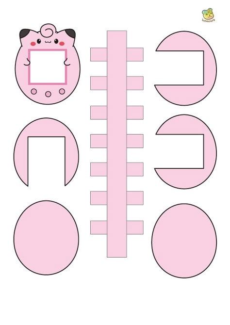 Tamagotchi Template, Paper Doll Craft, Anime Crafts Diy, Crafts To Do When Your Bored, Pokemon Diy, Pokemon Craft, Barbie Paper Dolls, Bullet Journal Banner, Paper Dolls Diy