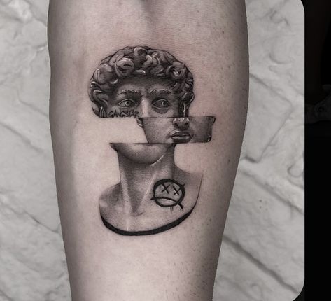 Italy Tattoo Ideas, Money Tattoo, Prison Tattoos, Statue Tattoo, Dotwork Tattoo, Hand Poked Tattoo, Tattoo Artwork, Greek Tattoos, Grey Tattoo