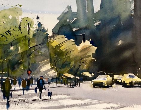 Watercolor Workshop: New York City – Day 2 | Gary Tucker / Watercolorist Prafull Sawant, Watercolor Indian, Art Mini Toile, Watercolor Workshop, Watercolor Architecture, City Painting, 수채화 그림, Watercolor Landscape Paintings, Small Canvas Art