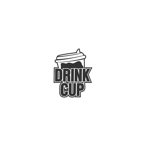 Vector graphic illustration of drink cup... | Premium Vector #Freepik #vector #coffee-art #cup #mocha #espresso-cup Drink Cup Design, Logo Drink, Cup Graphic Design, Logo Cup Drink, Drink Logo, Coffee Cup Logo, Coffee Cup Logo Design, Coffee Cup Branding Design, Coffee Cup Drawing