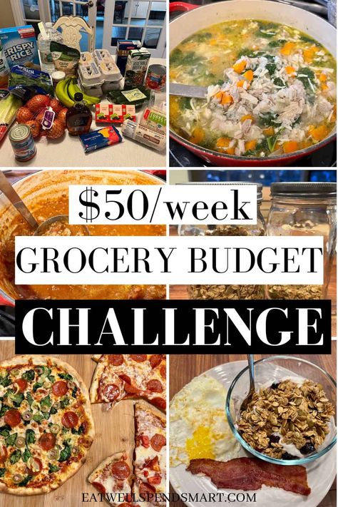 $50 Grocery Budget Challenge - Eat Well Spend Smart 300 A Month Grocery Budget, 200 Monthly Grocery Budget, Stretch Your Dollar Meals, 40 Dollar Grocery Budget, 20 Grocery Budget, Foods That Stretch Groceries Budget, Week Of Groceries Under $50, Low Budget Grocery List Meal Planning, 50 Week Grocery Budget