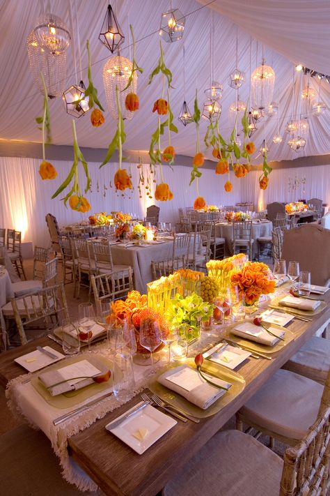 Wedding flowers, wedding flower ideas, tulip wedding flowers Hanging Wedding Decorations, Flowers Hanging, Wedding Chandelier, Wedding Tent, Space Wedding, Trendy Flowers, Hanging Flowers, Banquet Hall, The Ceiling