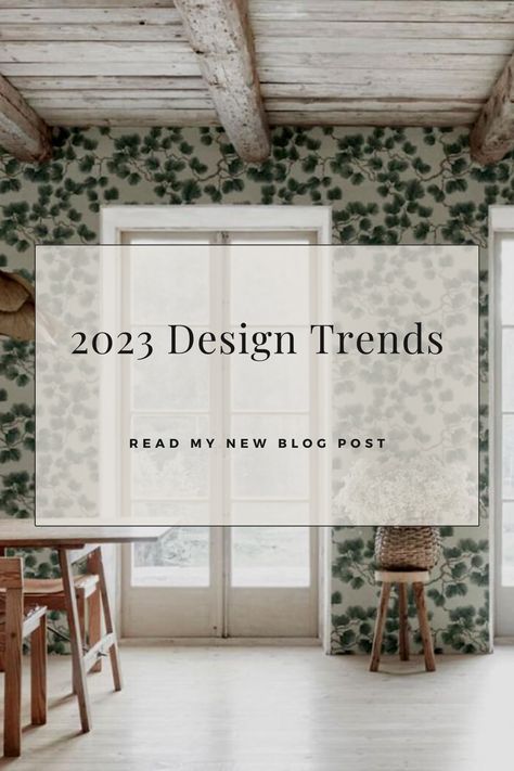 We're so excited to share the top 10 trends you need to know for 2023 home decor! From stylish homes to modern design, this year is sure to be full of inspiring ideas and looks. Get ready to update your home with the latest interior design trends that will create a space you'll love for years to come! Current Interior Design Trends 2023, Winter 2023 Home Trends, Current Design Trends 2023, Wallpaper Trends 2023 Living Room, Modern Home Trends, Bedroom Trends 2023 Interior Design, Wall Trends 2023, Home Design 2023, Latest Dining Table Design 2023