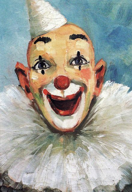 "Clown Painting", A. Dubsky, from book titled "Clown Paintings", by Diane Keaton Clown Ideas, Red Skelton, Clown Paintings, Clowns Funny, Send In The Clowns, Vintage Clown, Clown Faces, Circus Art, Creepy Clown