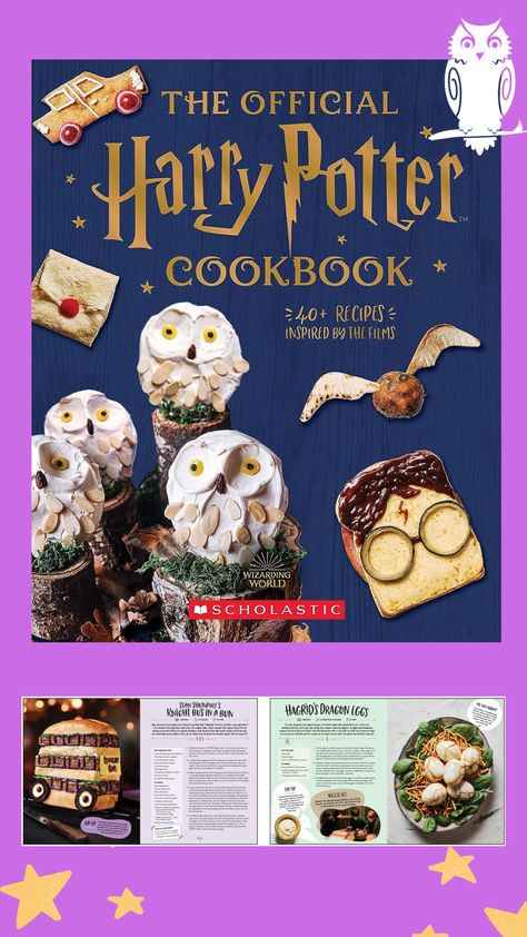 Harry Potter Cookbook Recipes, Harry Potter Cookbook, School Equipment, Baking Book, Disney Books, Harry Potter Films, Dragon Egg, Baby Bee, Harry Potter Fan