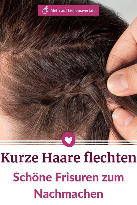 Auch Frauen mit kurzen Haaren können diese flechten. Wir verraten, wie eine schicke Flechtfrisur auch ohne wallende Mähne funktioniert. #flechten #flechtfrisur #kurzehaare #haare #oktoberfest #dirndl #volksfest #frisur #bayrisch #liebenswert Fall Window Boxes, Easy Fall, Makeup, Hair Styles