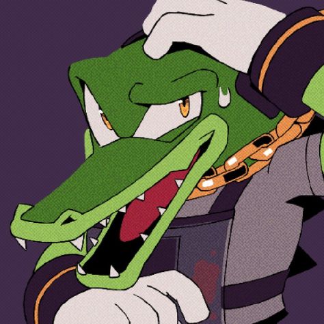 Vector The Crocodile Icon, Vector The Crocodile, Sonic Pfps, Funny Sonic, Sonic Icon, Sonic Videos, Sonic Characters, Sonic Funny, Sonic 3