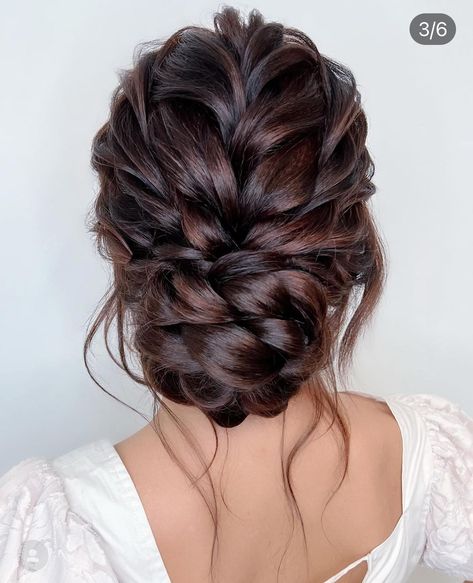 Black Hair Wedding Updo, Bridal Brunette Hair, Dark Hair Updo Wedding, Wedding Updo Braid, Bride Brunette, Wise Wizard, Bride Hairstyles Updo, Bridesmaid Hair Inspo, Cute Wedding Hairstyles