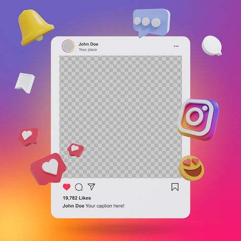 Social Media Frame Design, Instagram Post Mockup, Post Instagram Design, Social Media Frame, Instagram Mockup, Social Media Mockup, Facebook Frame, Post Insta, Instagram Photo Frame