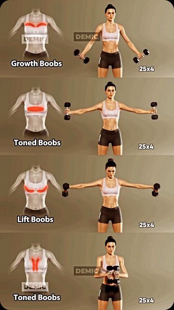 Bust Workout Lift, Woman Rising, Breast Lifting Exercises At Home, Excersise For Breast Lifting, Breast Reduction Exercise Workout, Beast Workout Women, Body Building Women Workout, Breast Workout, Workout Routines For Beginners