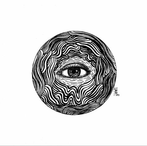 Trippy Eye Tattoo Ideas, Trippy Black And White Tattoos, Trippy Eye Tattoo, Fisheye Drawing, Trippy Black And White, Eye Tattoo Ideas, Black And White Tattoos, Trippy Eye, White Tattoos