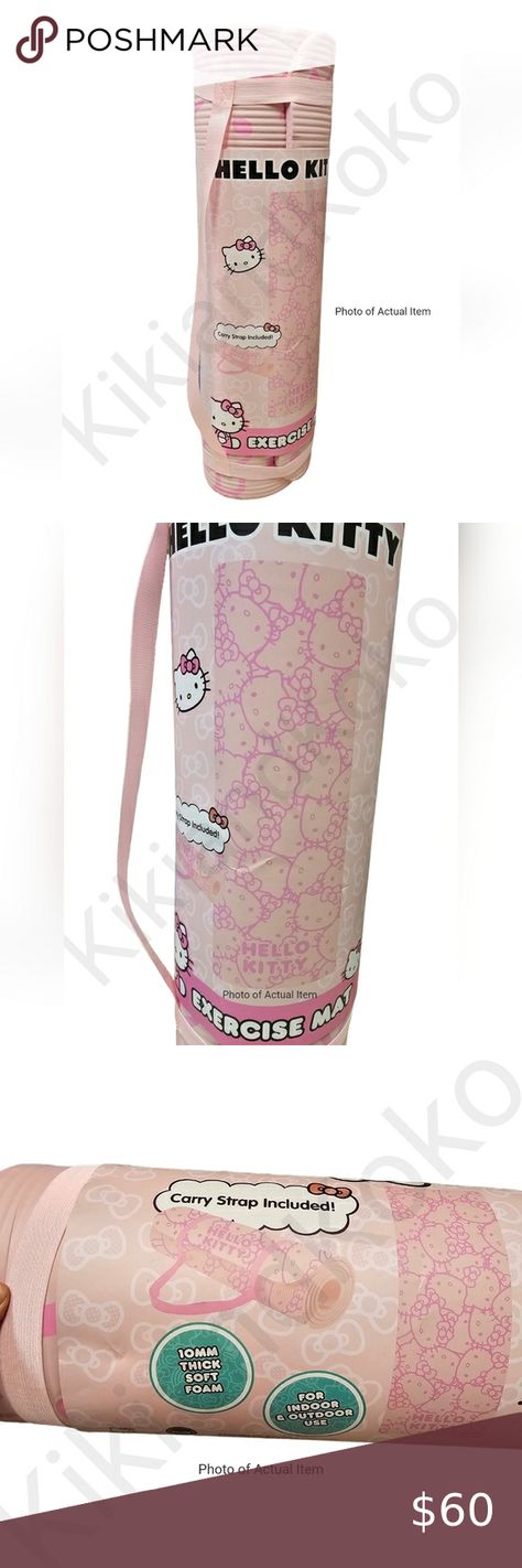 NWT Hello Kitty Exercise Yoga Mat 24"x68" Hello Kitty Yoga Mat, Glo Girl, Gym Mats, Exercise Yoga, Last One, Yoga Mat, Fragrance Free Products, Yoga Fitness, Health Care