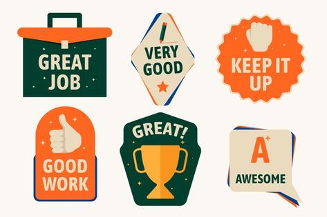 Corporate Stickers, Great Job Stickers, Job Letter, Job Motivation, Stickers Whatsapp, Motivational Stickers, Sticker Inspo, Conference Design, Name Stickers