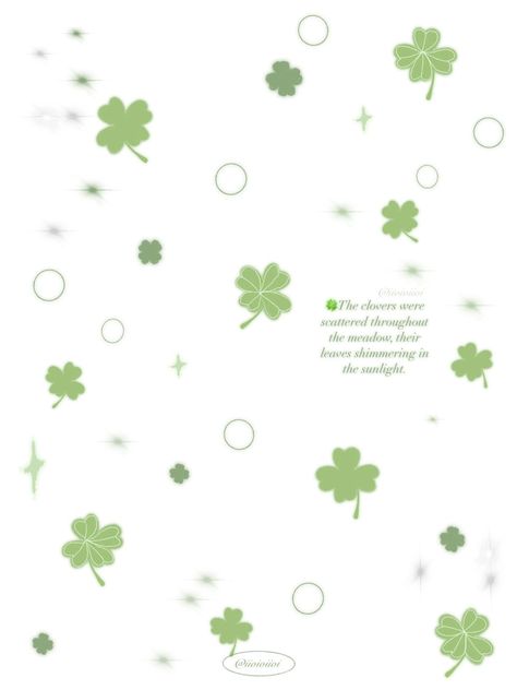 Green Cute Background, Clover Wallpaper Aesthetic, Clover Field, Clover Wallpaper, Kawaii Things, Y2k Cute, Pink Themes, Collage Design, Lucky Clover