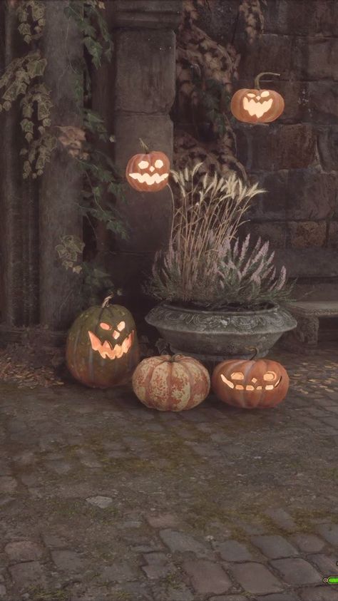 Hogwarts Legacy Halloween, Hogwarts Halloween Aesthetic, Hogwarts Pumpkin, Halloween Pumpkin Aesthetic, Harry Potter Pumpkin, Pumpkin Aesthetic, Steam Games, Hufflepuff Aesthetic, Harry Potter Halloween