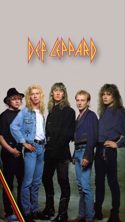 80s Posters Aesthetic, 80s Bands Posters, 80s Band Posters, Def Leppard Wallpaper, Classic Rock Artists, Def Leppard Band, Steve Clark, 80s Rock Bands, Hair Metal Bands