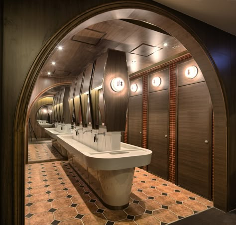 Gallery - Pak Loh Times Square Restaurant / NC Design & Architecture - 2 Gender Neutral Restroom, Neutral Restroom, Times Square Restaurants, Neutral Bathrooms Designs, Gender Neutral Bathrooms, Gender Neutral Bathroom, Restaurant Bathroom, Restroom Design, Neutral Bathroom