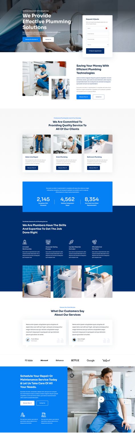 Plumber Web Design Company | Top Digital Marketing Services Handyman Website Design, Plumbing Website Design, Plumber Website, Cleaning Website Design, Plumbing Companies, Website Company, Ventilation Design, Creative Design Agency, Booking Website