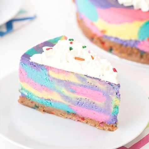 Unicorn cheesecake. Because everyone deserves a little magic in their lives and on their taste buds! #cheesecake #unicorn #unicorncheesecake #magic #tickleyourtastebuds #rainbowcheesecake #itssopretty #sprinkles #cheesecakesays #tonischeesecakes Unicorn Cheesecake, Unicorn Food, Unicorn Desserts, Salty Cake, Rainbow Food, Kitty Kitty, Cute Desserts, Rainbow Cake, Savoury Cake