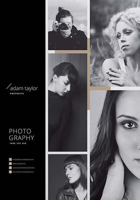 Photography Advertising Ideas Templates, Poster With Photos Layout, Promo Flyer Design Ideas, Photography Flyer Design Creative, Photography Services Poster, Photography Advertising Poster, Photography Posters Advertising, Photography Poster Design Creative, Photo Layout Design