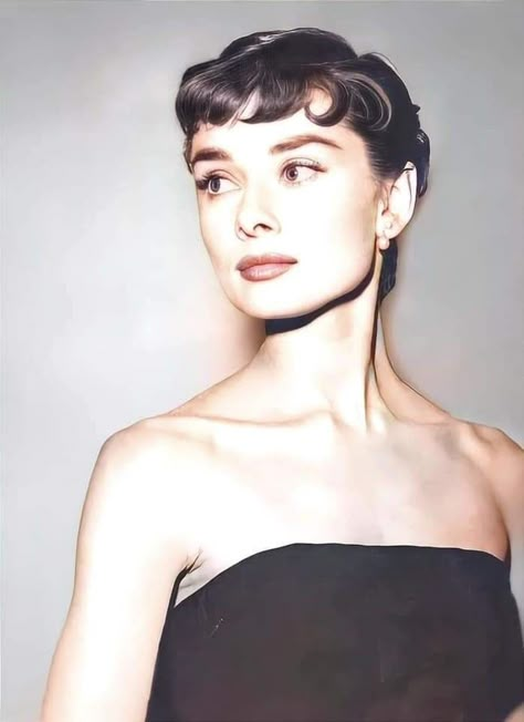 Audrey Hepburn Pixie, Audrey Hepburn Hair, Bangs Inspo, Audrey Hepburn Pictures, Aubrey Hepburn, Audrey Hepburn Inspired, Audrey Hepburn Photos, Baby Bangs, 얼굴 그리기