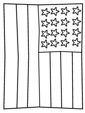 American Flag - Free printable Fourth of July coloring page American Flag Crafts Preschool, Printable American Flag, July Coloring Page, American Flag Coloring Page, Memorial Day Coloring Pages, American Flag Crafts, Fourth Of July Crafts For Kids, Shape Coloring Pages, Flag Template