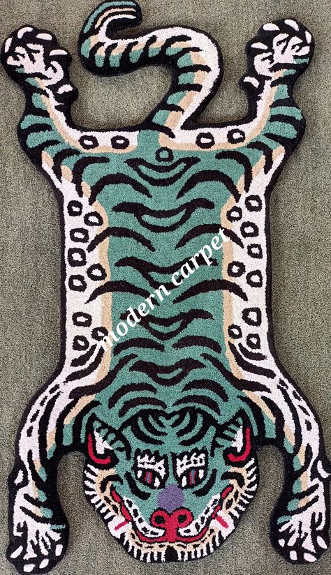 Tibetan Tiger Art, Colorado Apartment, Tibetan Tiger Rug, Bedroom Kid, Tibetan Tiger, Chinese Dog, Tiger Rug, Carpets For Kids, Pattern Carpet