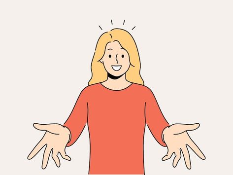 Vector smiling woman with arms open welc... | Premium Vector #Freepik #vector #feel-good #positive #girl-expression #happy Happy People Illustration, Embrace Illustration, Minimal Drawing, Happy Human, Minimal Drawings, Smiling Woman, Happy Cartoon, Open Arms, People Illustration