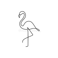 Pink Flamingo Outline Tattoo, Flamingo Fine Line, Line Drawing Flamingo, Flamingo Simple Tattoo, Fine Line Tattoo Flamingo, Flamingo Doodle Easy, One Line Flamingo, One Line Flamingo Tattoo, Flamingo Minimalist Tattoo