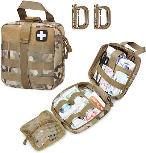 Amazon.com : Livans Tactical First Aid Pouch, Molle EMT Pouches Rip-Away Military IFAK Medical Bag Outdoor Emergency Survival Kit Quick Release Design Include Red Cross Patch (CP Camo) : Sports & Outdoors Emt Bag, First Aid Pouch, Tactical Medic, Cross Patch, Emergency Survival Kit, Emergency Preparedness Kit, Military Bag, Tech Bag, Medical Bag