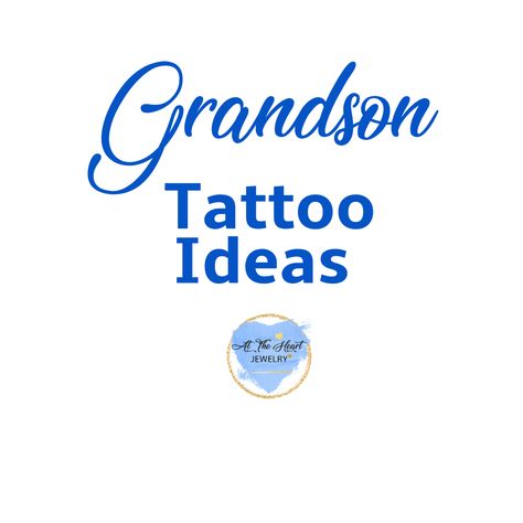 Grandson Tattoo Ideas For Grandma, Grandson Tattoo Ideas, Grandson Tattoo, Grandfather And Grandson, Tattoos Heart, Custom Tattoo, Heart Jewelry, Simple Tattoos, Tattoo Ideas