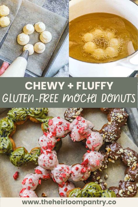 How to Make Mochi Donuts Chocolate Mochi, Mochi Donut, Easy Sweets, Strawberry Preserves, Matcha Powder, Bean Paste, Strawberry Jam, Sweets Recipes, How To Make Light