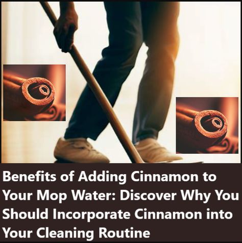 Cinnamon Water, Mopping Floors, Cinnamon Benefits, Wood Floor Cleaner, Sweep The Floor, Plain Water, Natural Wood Flooring, Cinnamon Oil, Cinnamon Essential Oil