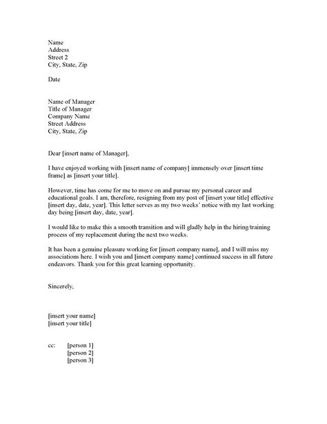 Two-Week Resignation Letter Samples | Resignation Letter2 Resignation letters 101 Resignation Form, Formal Resignation Letter Sample, Professional Resignation Letter, Resignation Letter Format, Letter Of Resignation, Resignation Template, Best Cover Letter, Job Resignation Letter, Resignation Letter Sample