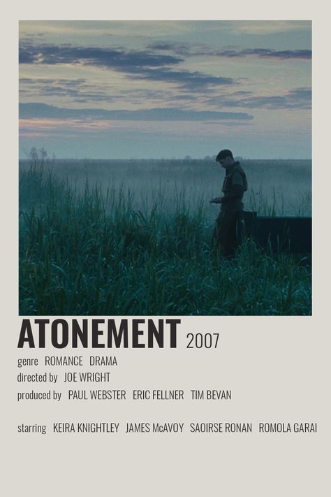 Movie Posters For Wall, Atonement Movie, Film Man, Movie Card, Film Posters Minimalist, Polaroid Posters, Comfort Movies, Film Poster Design, Posters Minimalist