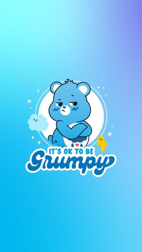 Grumpy Care Bear, Rainbow Cartoon, Bear Quote, Care Bears Cousins, Pride Stickers, Bear Theme, Cartoon Posters, Cute Animals Images, Colorful Animals