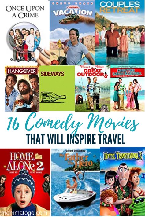 Travel Comedy Movies to inspire travel #travelinspiration #virtualtravel #familytravel #multigentravel #familyvacation Movies To Watch With Friends, Comedy Movies To Watch, Best Comedy Movies, My Father The Hero, Transylvania Movie, Good Comedy Movies, Troop Beverly Hills, Armchair Travel, Travel Movies