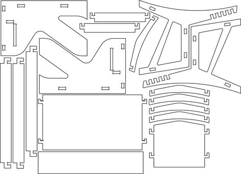 Student kit - Open source CNC furniture on Student Show Cnc Furniture Design, Cnc Furniture Plans, Chair Design Modern, Cnc Furniture, Woodworking Basics, Wood Crafting Tools, Wood Furniture Design, Furniture Design Chair, Flat Pack Furniture