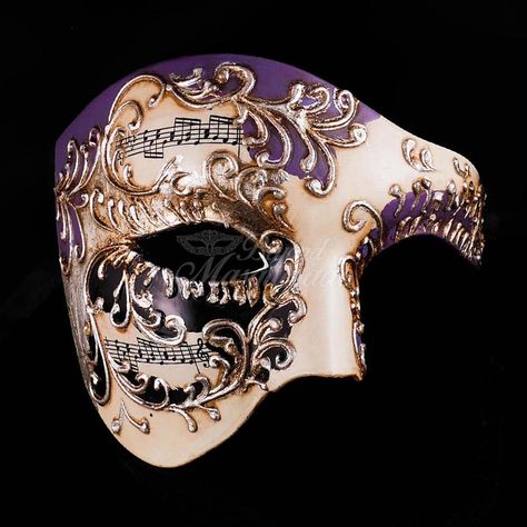 image 0 Masquerade Mask Men, Purple Masquerade Mask, Phantom Of The Opera Mask, Phantom Mask, Men's Costumes, Mens Masquerade Mask, Mask Men, Opera Mask, Mask Light