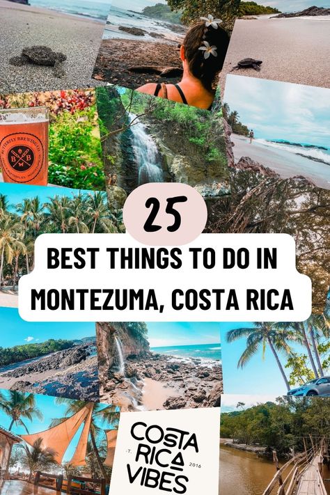 25 Best Things to Do in Montezuma, Costa Rica (All Budgets) Montezuma Costa Rica, Costa Rica Adventures, Chasing Waterfalls, Montezuma, Adventure Nature, Small Waterfall, Costa Rica Travel, Surf Lesson, Beach Scene