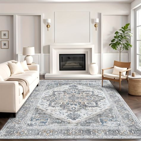 Retro Rugs, 5x7 Area Rug, 9x12 Area Rugs, Rugs For Living Room, Grey Carpet, Living Room Area Rugs, 8x10 Area Rugs, Large Area Rugs, Washable Area Rugs