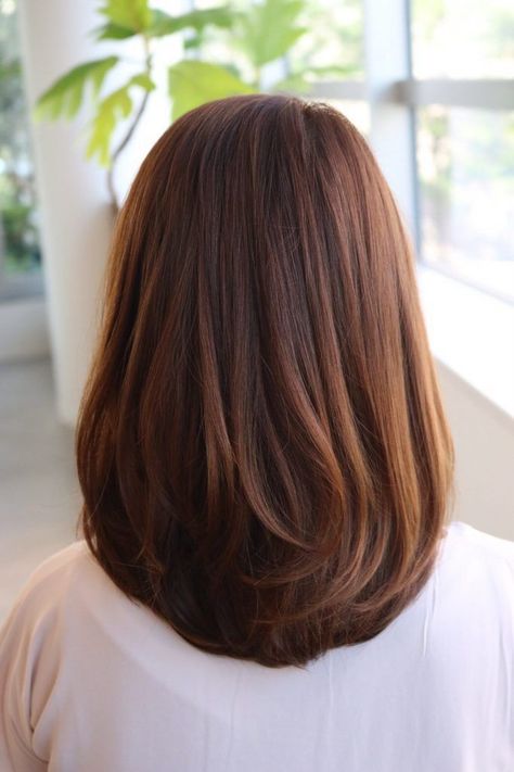 haircut ideas - haircuts -  Haircuts for Medium Length Hair: Perfect for Fine Hair (#26) 2022 Haircut, Indian Hair Cuts, V Shaped Haircut, One Length Hair, Long Hair Highlights, Haircuts For Medium Length Hair, Easy Hairstyles For Thick Hair, Medium Layered Haircuts, Asian Short Hair