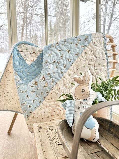 A New Quilt Pattern with The Tale of Peter Rabbit - Rabbit Quilt, Peter Rabbit Quilt, Peter Rabbit Quilt Pattern, Rabbit Quilts Pattern, Peter Rabbit Jacket Pattern, Rabbit Factory Quilt Patterns, The Rabbit Factory Quilt Patterns, Peter Rabbit Quilt Patchwork, Crib Quilt Pattern