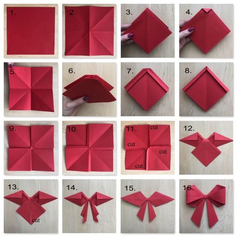 Bow Paper Craft, Paper Bows Diy Easy, Paper Bows Diy, Paper Bows, Paper Bow, Diy Bow, Kirigami, Diy Paper, Christmas Decor