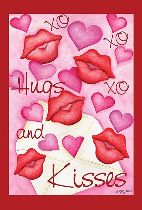 Message Wallpaper, House Flag Pole, Mini Flag, Red Words, Outdoor House, Hugs Kisses, Love You Images, Valentines Wallpaper, Cute Cartoon Pictures